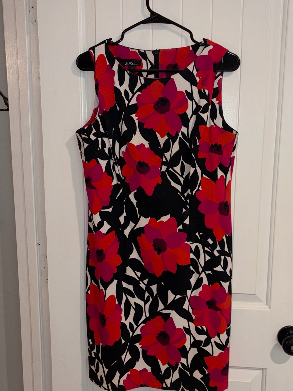 ALYX Black, Red & Pink Floral Shift Dress